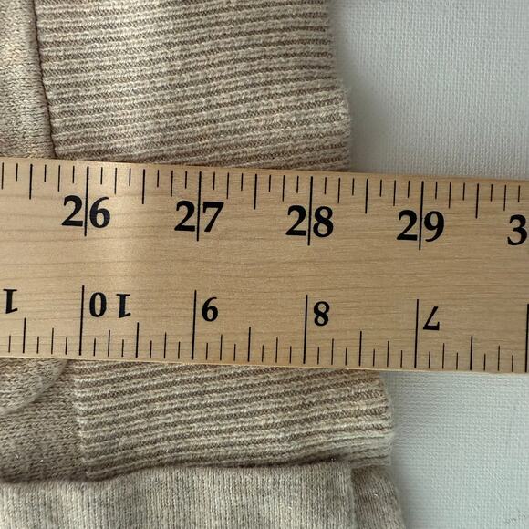 Frenchi Tan Metallic Long Cardigan Women’s Small Sparkle Knit Open Sweater - Picture 6 of 7